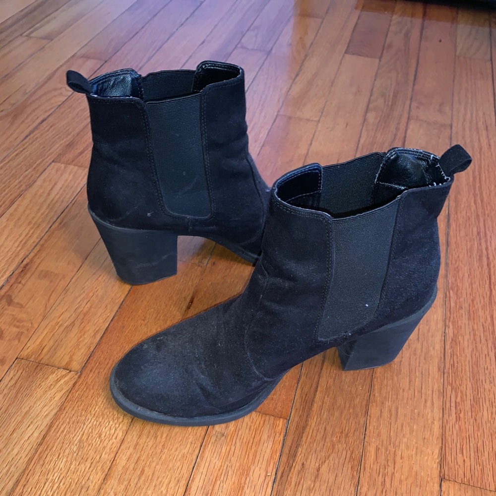 H&M Suede Black Booties